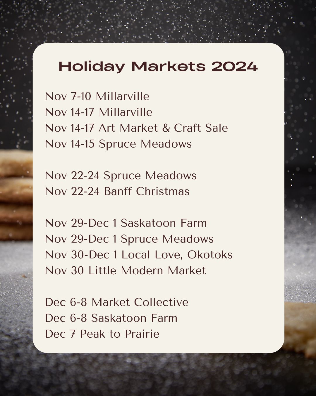 It's that time of year again - Holiday Markets! 🎄