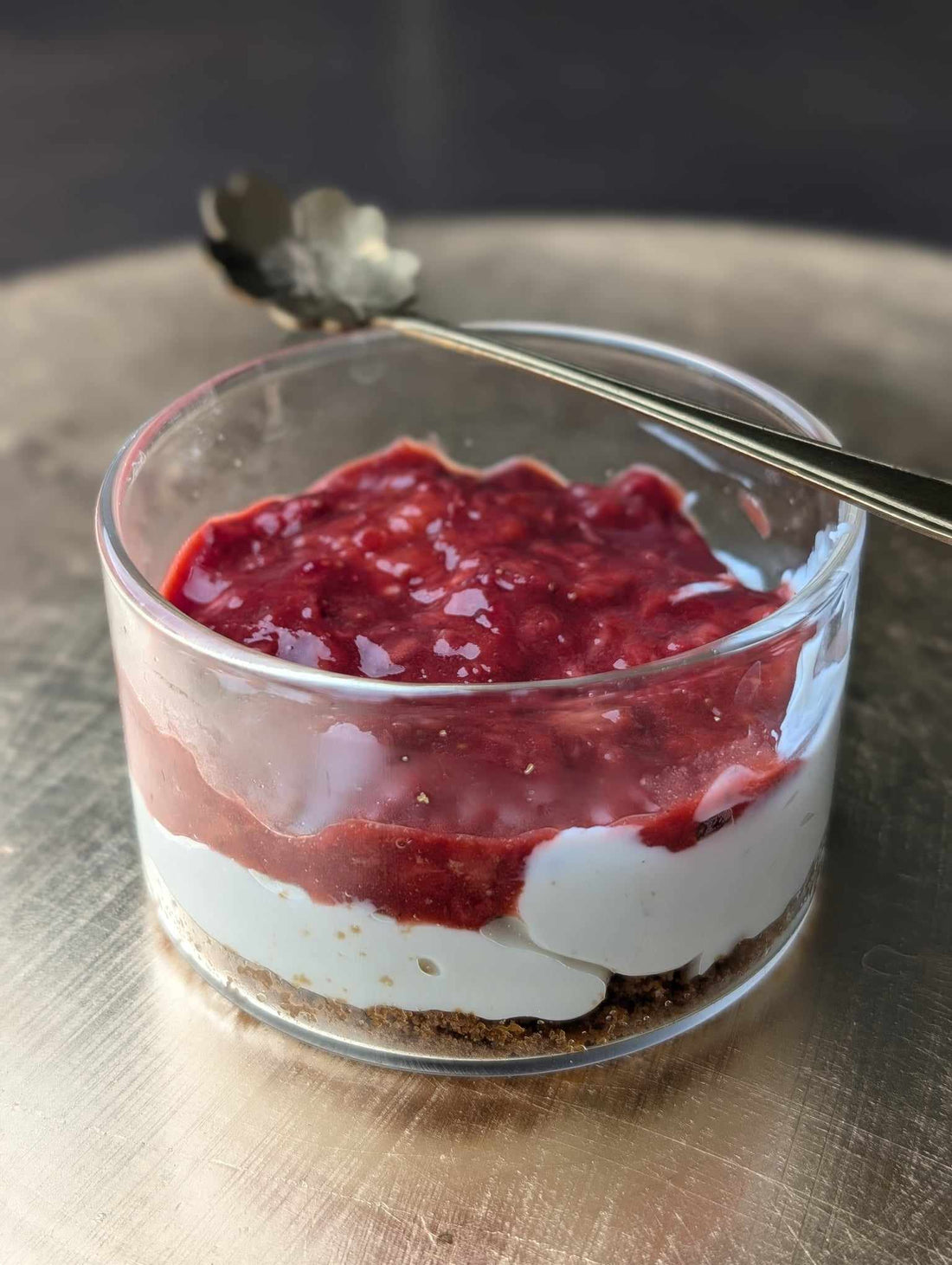 Raspberry Protein Cheesecake (no baking required)