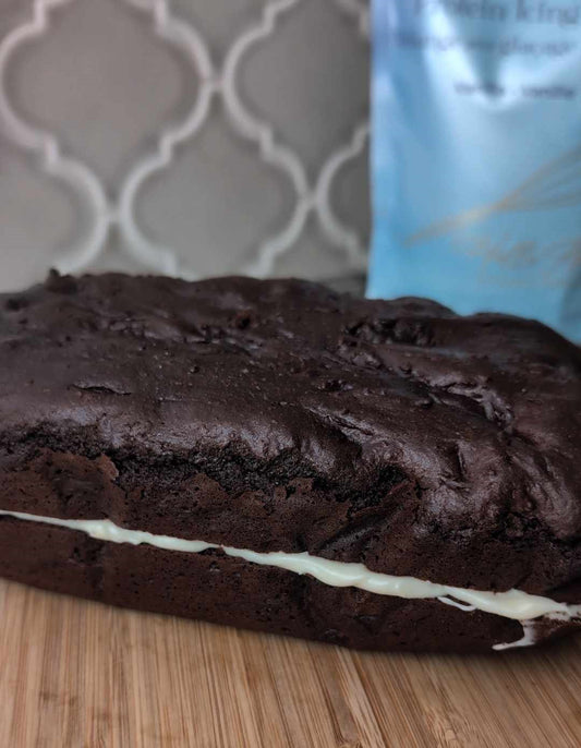 Double Chocolate Protein Loaf with Protein Cream Cheese Icing