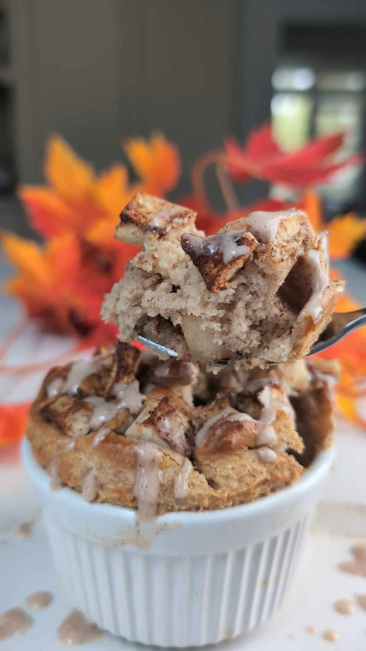 Apple Cinnamon Protein Muffin with Cinnamon Glaze