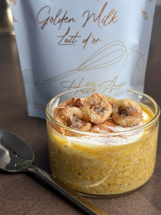 Golden Milk Caramelized Banana Overnight Oats